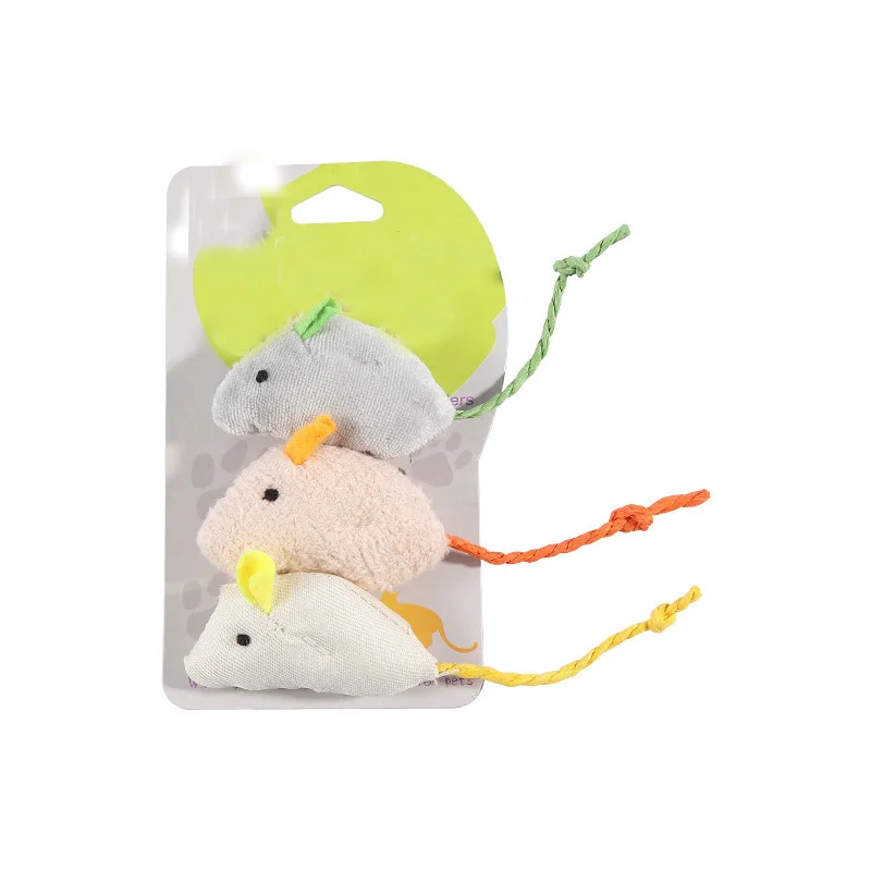 Brinquedo de Pelúcia para Gato Kit 3 Ratos com 10,5 cm - Imagem 6