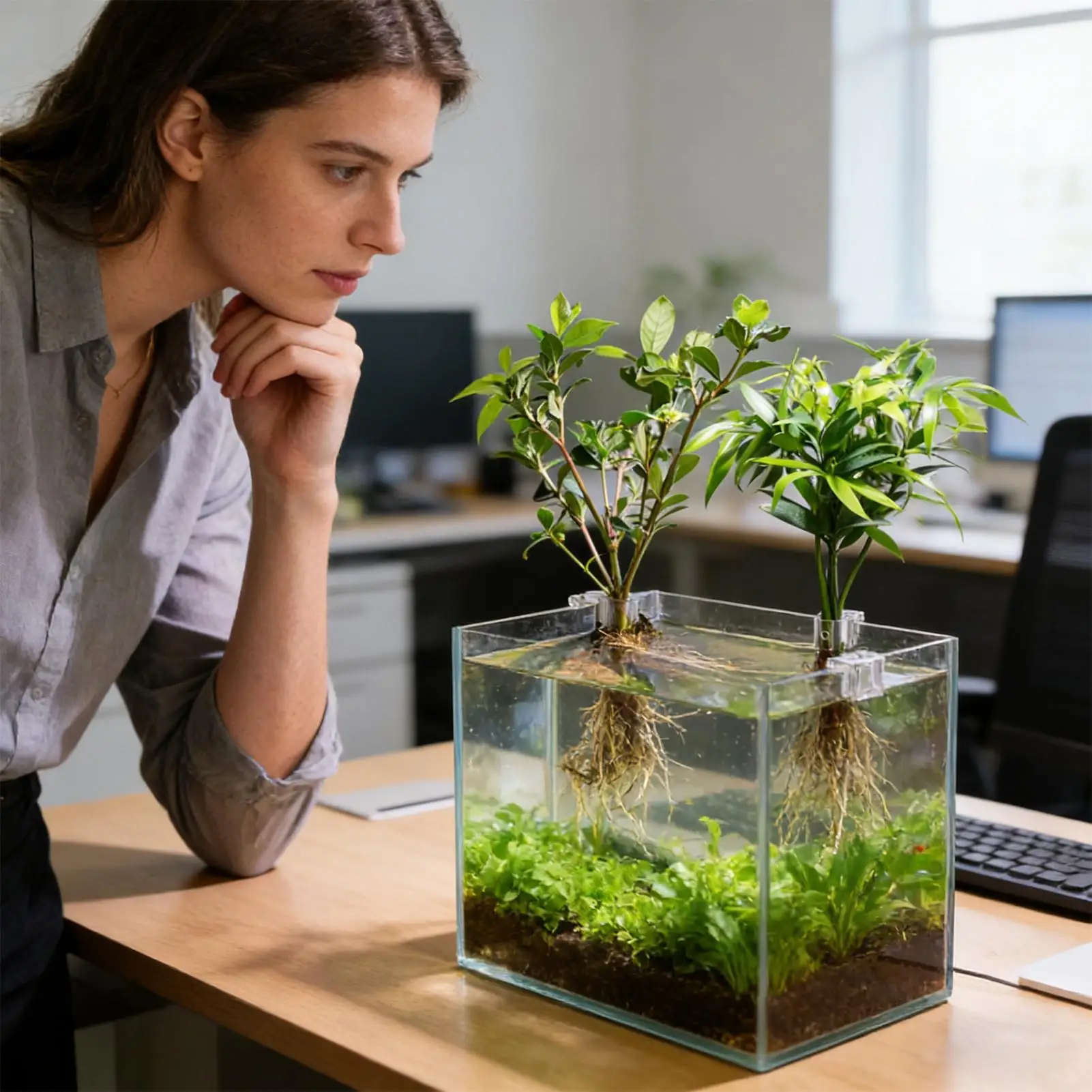Suporte para Plantas de Aquário em U com 6 Peças Transparente - Imagem 5