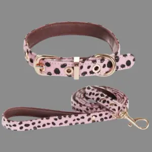 coleira para cães pequenos estampa leopardo