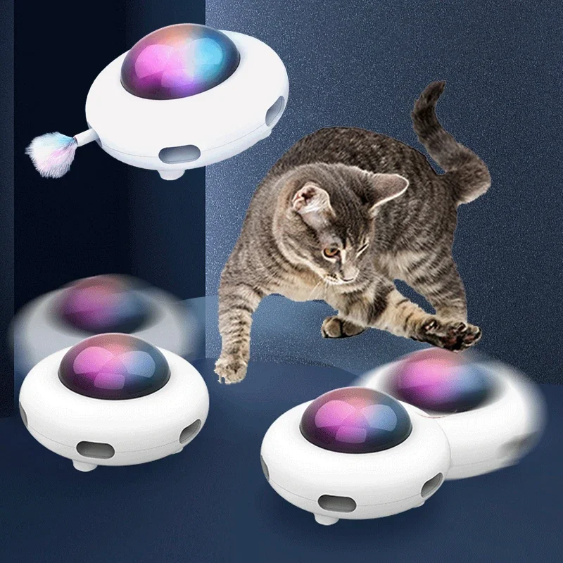 Brinquedo Teaser UFO para Gatos com Pena Substituível USB - Imagem 3