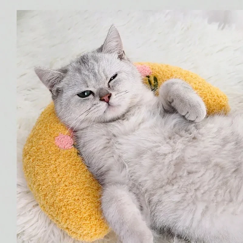 Travesseiro para Gatos e Cães de Pelúcia Lavável Formato U - Imagem 6