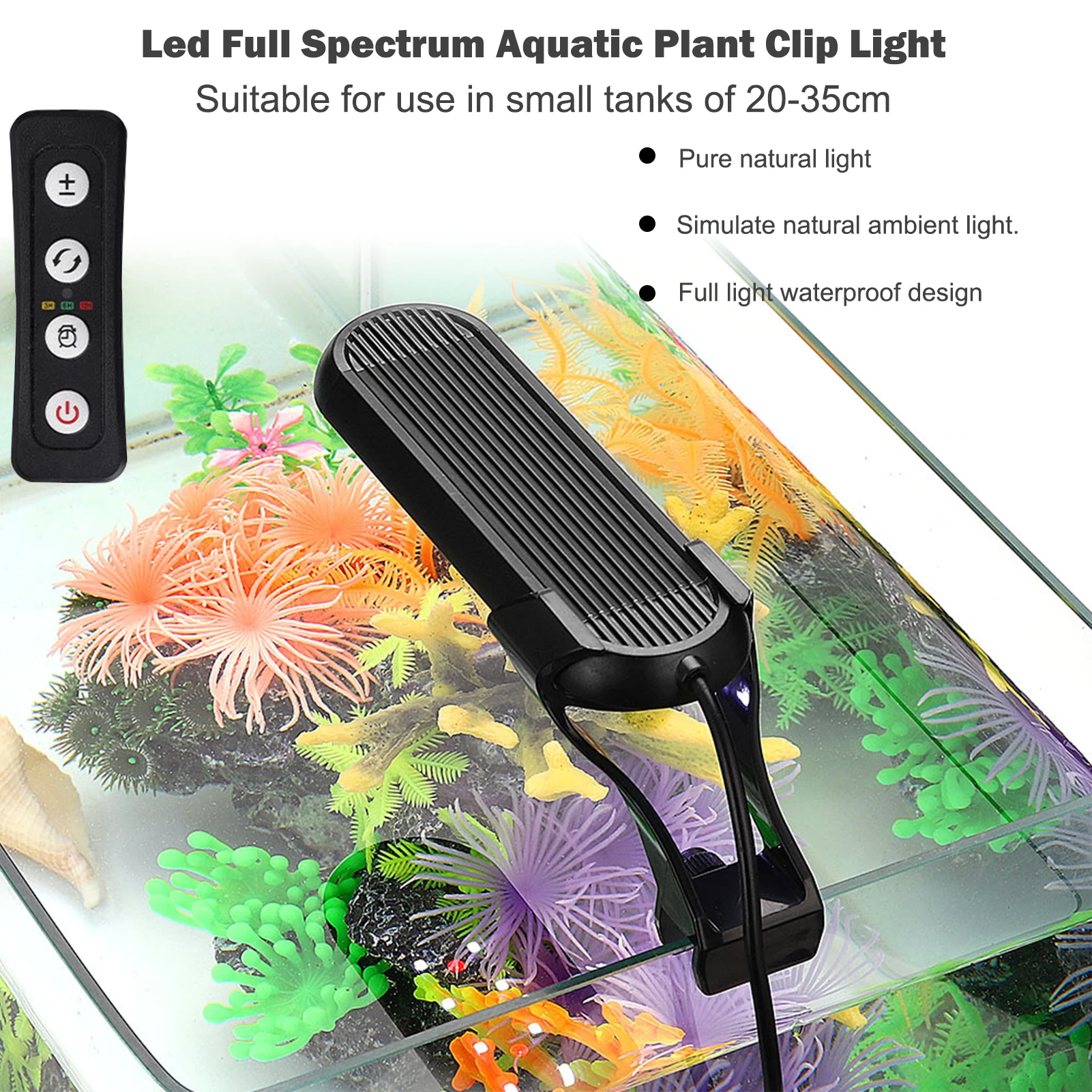 luminária LED para aquário com temporizador
