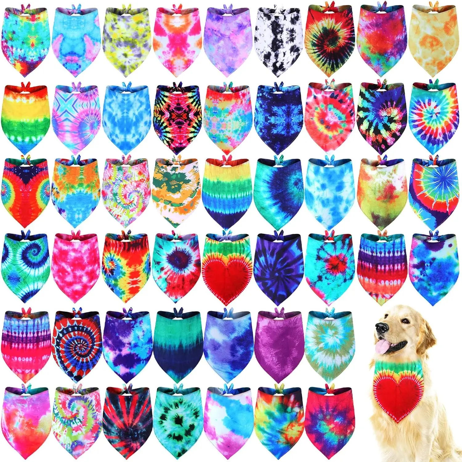 bandana tie dye para cães lavável