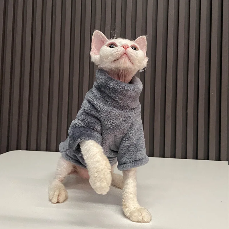 Suéter para Gatos sem Pelo e Cães Pequenos de Tricô Quente - Imagem 6