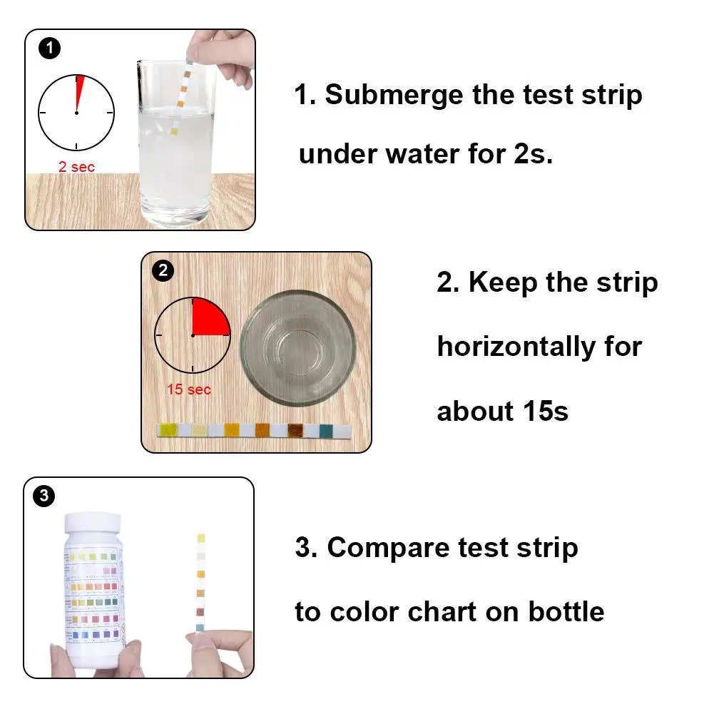 Tiras de Teste de Água 7 em 1 para Aquário e Piscina - Imagem 3