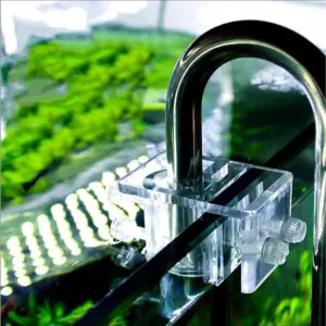 abraçadeira de acrílico para tubo de aquário