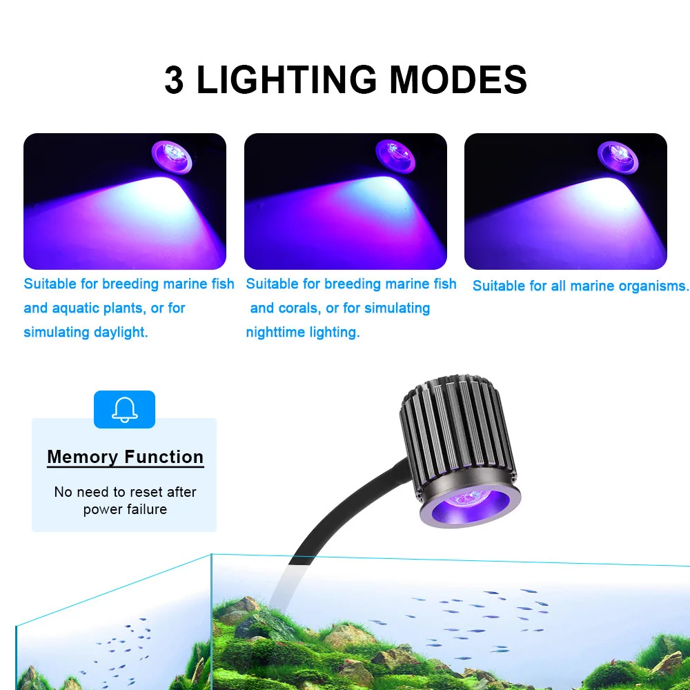 Luz LED para Aquário com Timer e Modo Regulável 24/7 - Imagem 5
