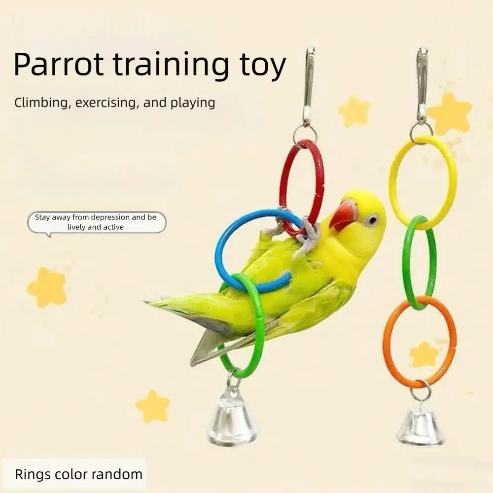 Brinquedo de Balanço para Pássaros de Plástico com Argolas para Gaiola - Imagem 2