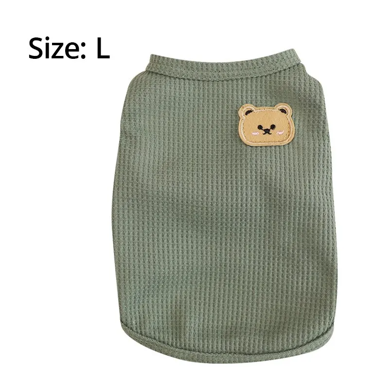 Colete Camiseta para Cães Pequenos Verde de Poliéster Respirável - Imagem 6