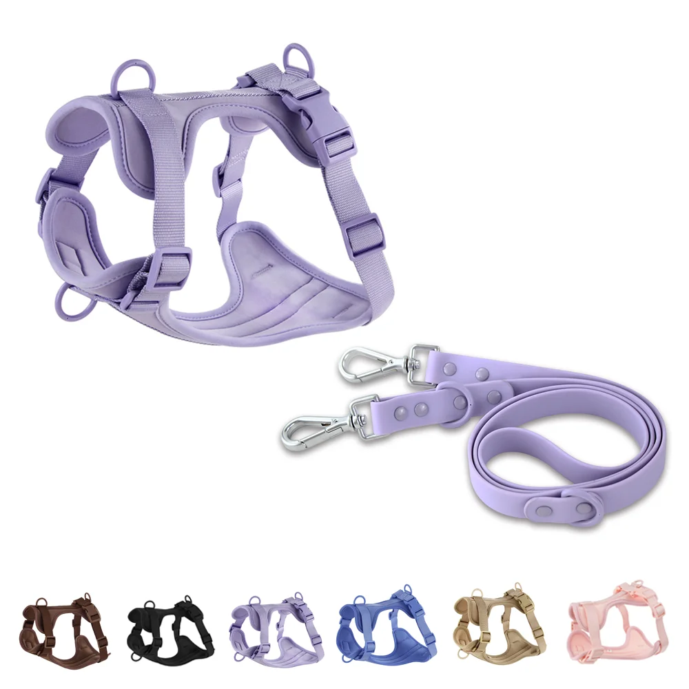 Conjunto Coleira e Peitoral para Cães de PVC Ajustável - Imagem 2