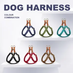 arnês de nylon ajustável para cães