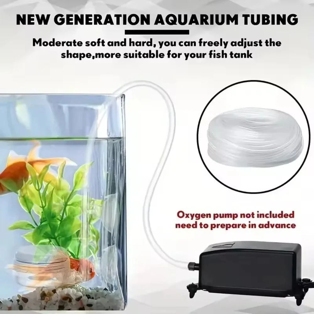 Tubo de Ar para Aquário Transparente 4x6mm Flexível PVC - Imagem 5