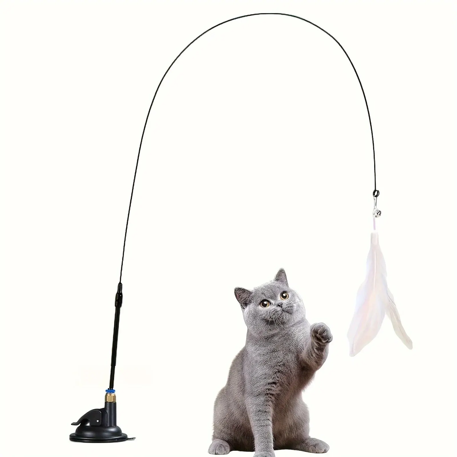 varinha interativa para gatos com ventosa