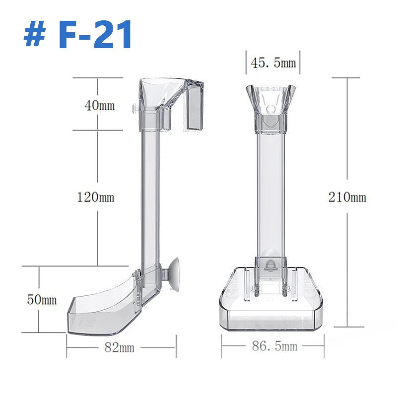 Tubo Alimentador para Aquário de Acrílico Transparente, Design Anti-Encravamento - Imagem 4