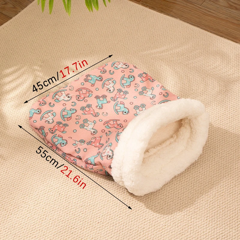 Saco de Dormir para Gatos de Lã de Cordeiro Macio 100 cm - Imagem 4
