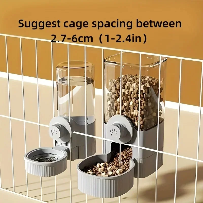 Comedouro e Bebedouro Suspenso para Gatos e Coelhos com Fixação em Gaiola - Imagem 2