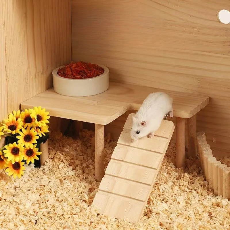 Plataforma de Madeira para Hamster com Escada para Gaiola - Imagem 4