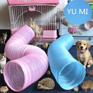 túnel dobrável para hamster e roedores
