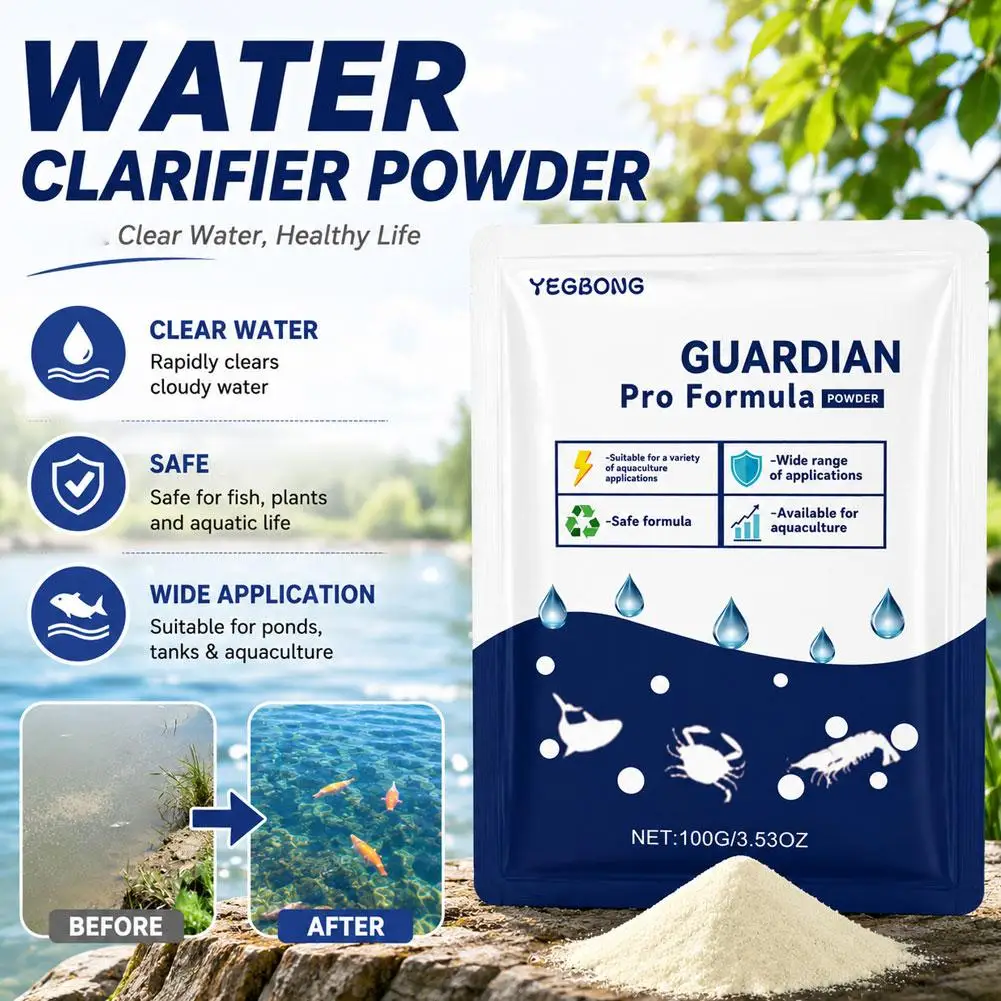 Pó Clarificador Aqua Guardian para Aquários e Lagos 100g - Imagem 2
