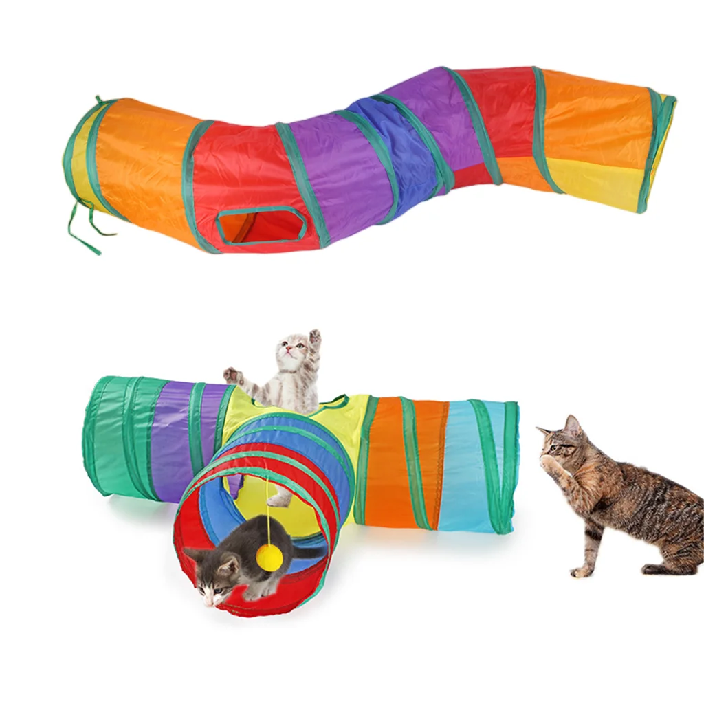 túnel dobrável para gatos