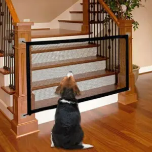 portão de malha para cães dobrável