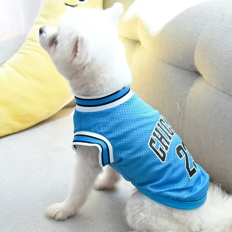 Camiseta de Basquete para Cães de Malha Respirável para Verão - Imagem 3