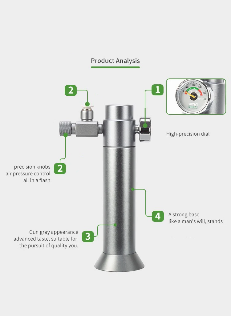 Regulador CO2 Aquário Válvula Solenoide e Contador de Bolhas 3-8UNF - Image 2