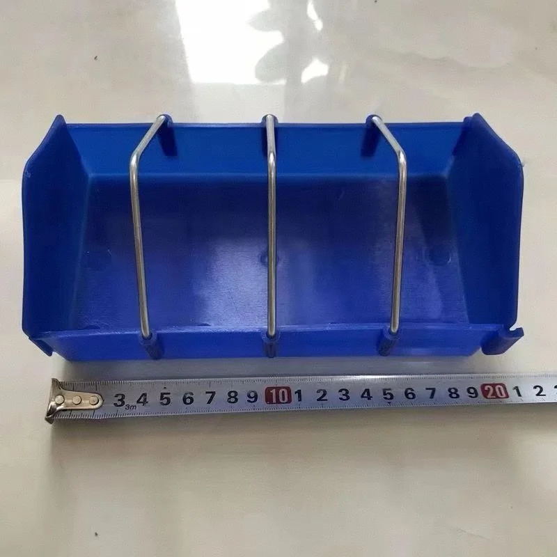 Comedouro Calha para Pássaros e Pintinhos 20 cm Azul - Imagem 4