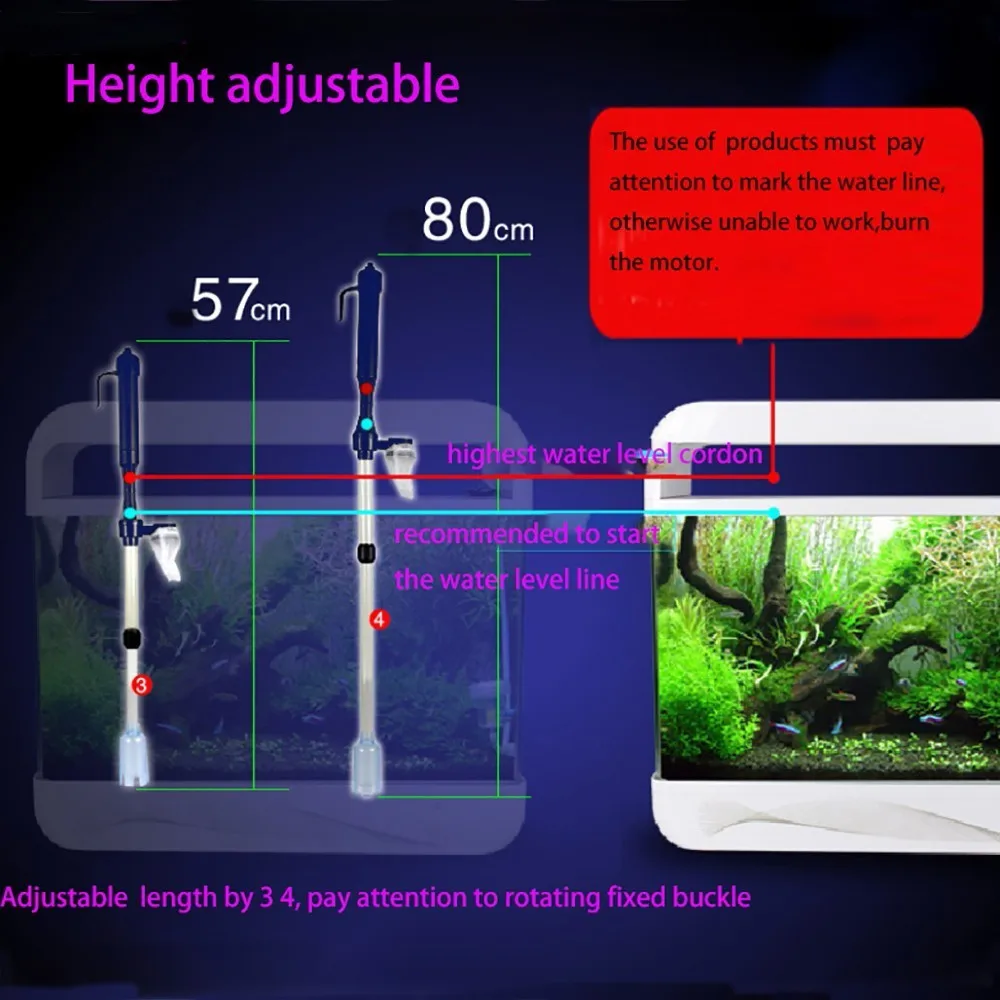 Sifão Elétrico para Aquário 520 L/H com Extensão até 80 cm - Image 5