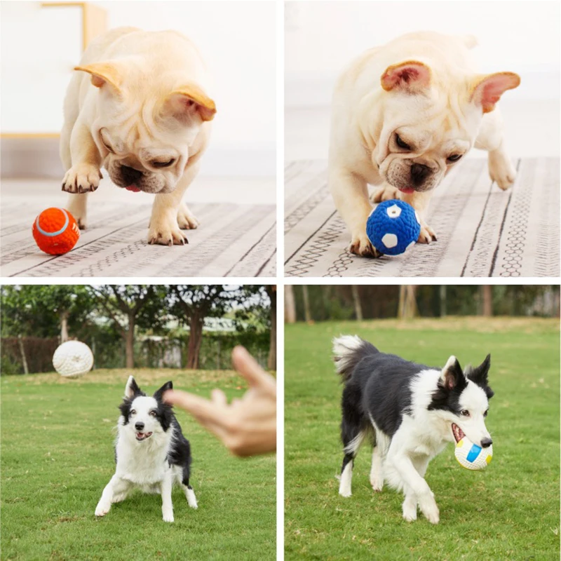 Bola de Látex para Cães com Apito Interno para Brincadeiras - Imagem 6