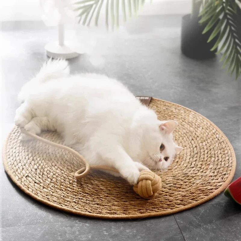 Tapete Arranhador para Gatos de Rattan com Instalação Fácil - Imagem 2