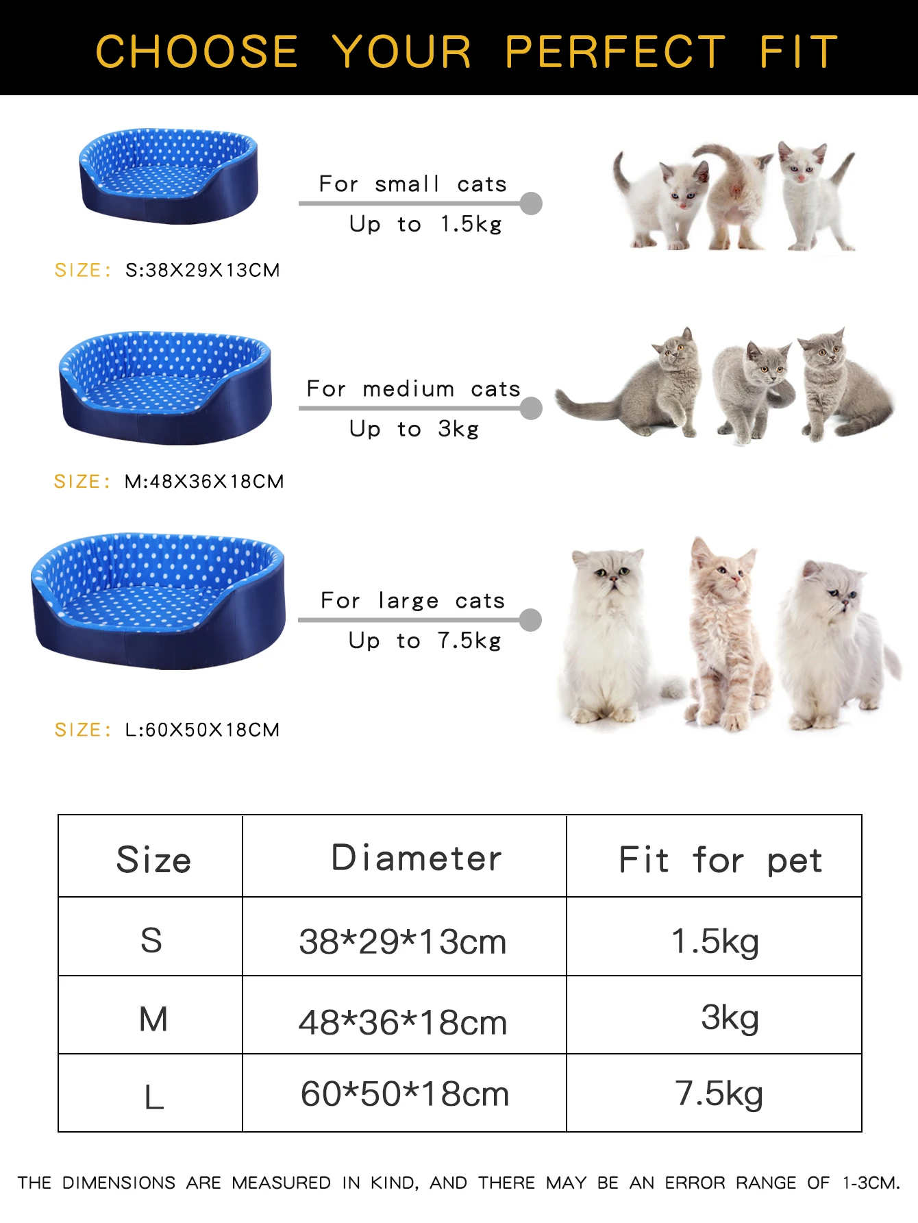 Cama Quadrada para Gatos e Cães Pequenos com Almofada Removível - Image 6