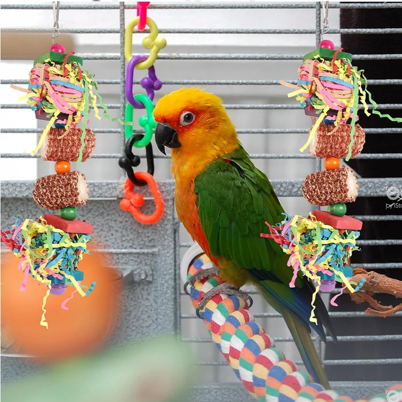 Brinquedo para Pássaros Kit com Sino e Gancho para Gaiola - Imagem 6