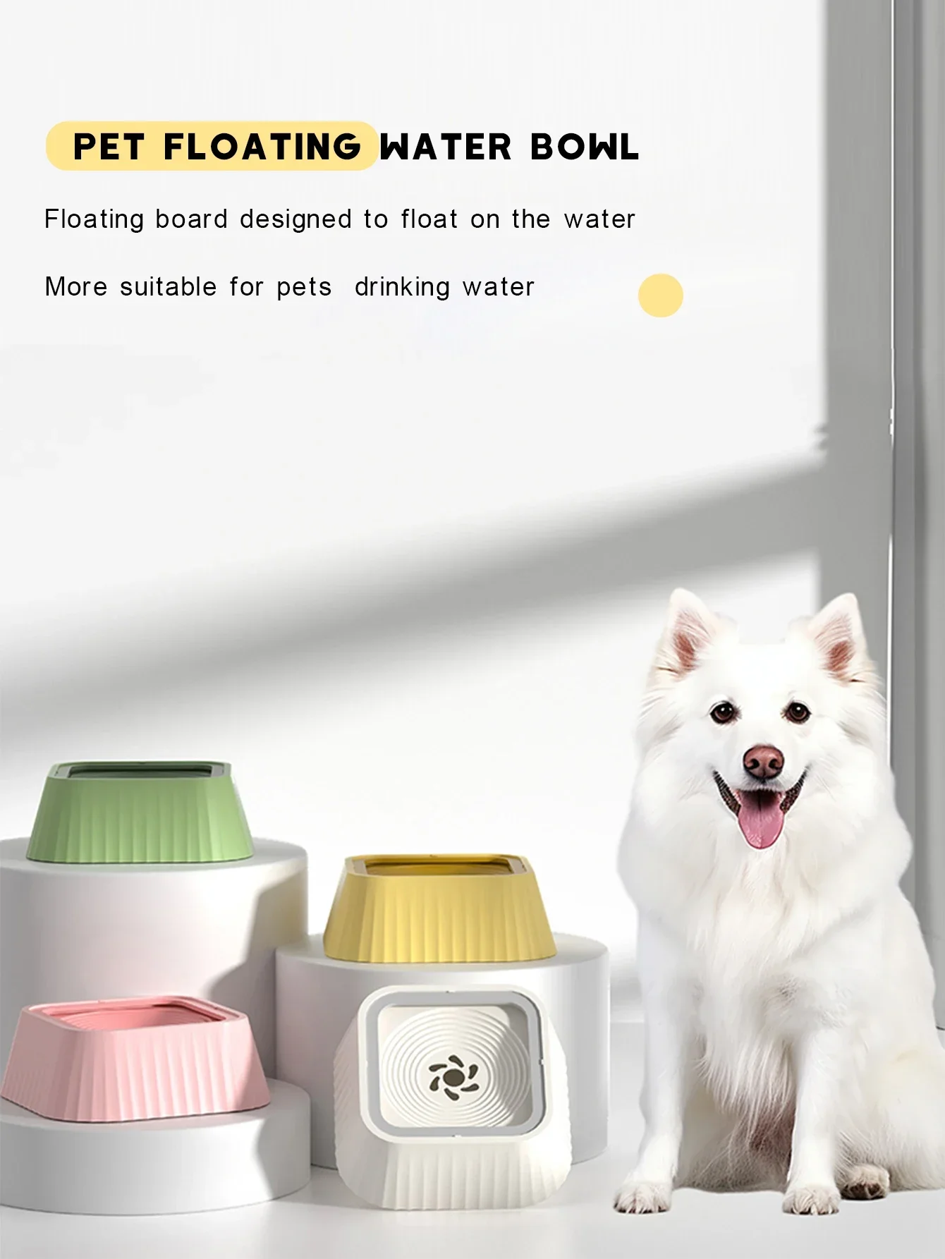 Tigela de Água para Cães com Placa Flutuante Antirrespingo - Imagem 2