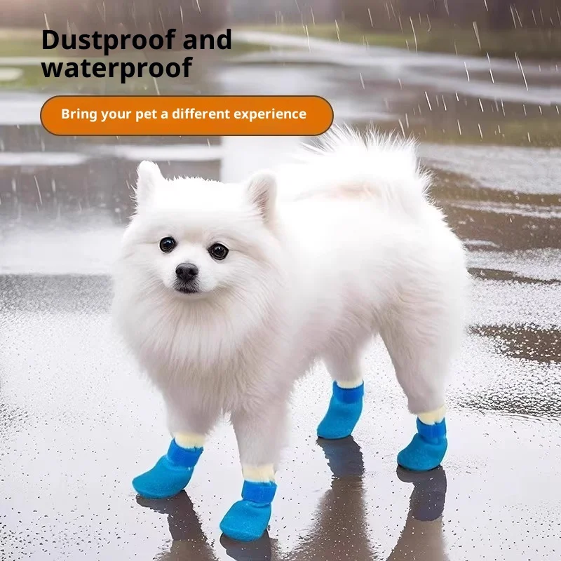 Sapatos Impermeáveis para Cães Pequenos Antiderrapantes - Imagem 3