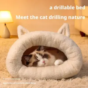 saco de dormir para gatos de pelúcia