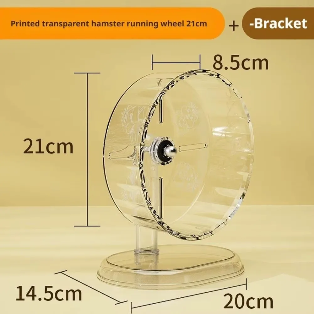 Roda de Exercício para Hamster Plástica Transparente de 24 cm Desmontável - Imagem 6