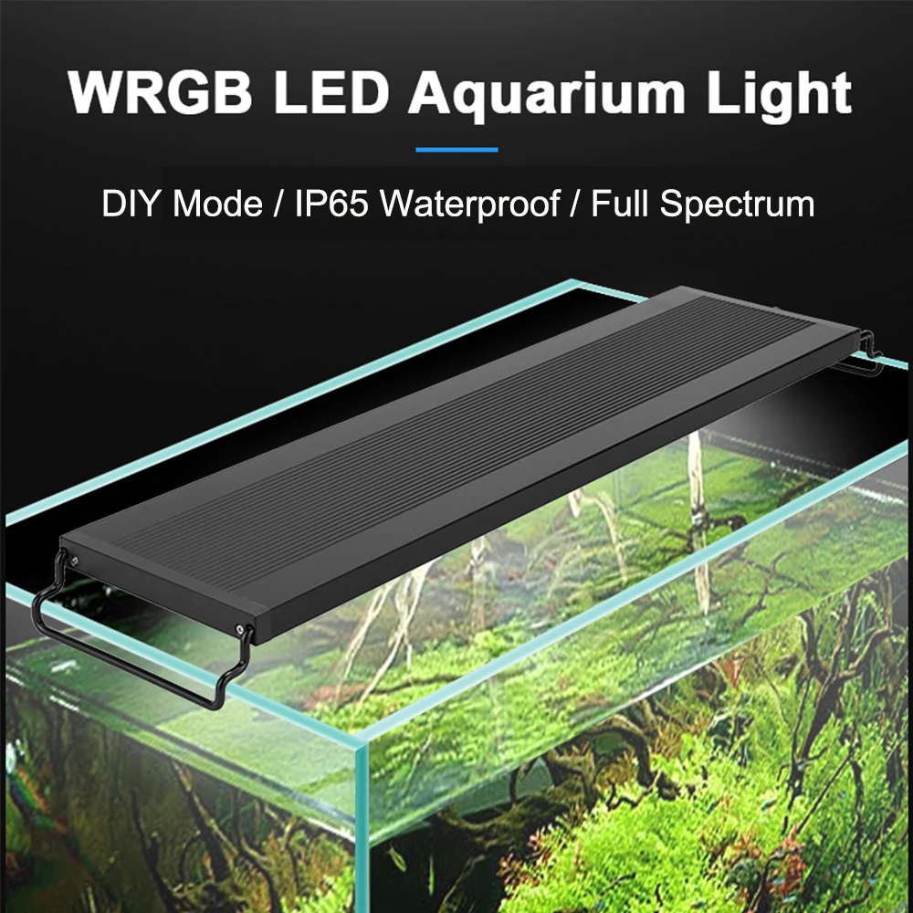 luz led wrgb para aquário com timer