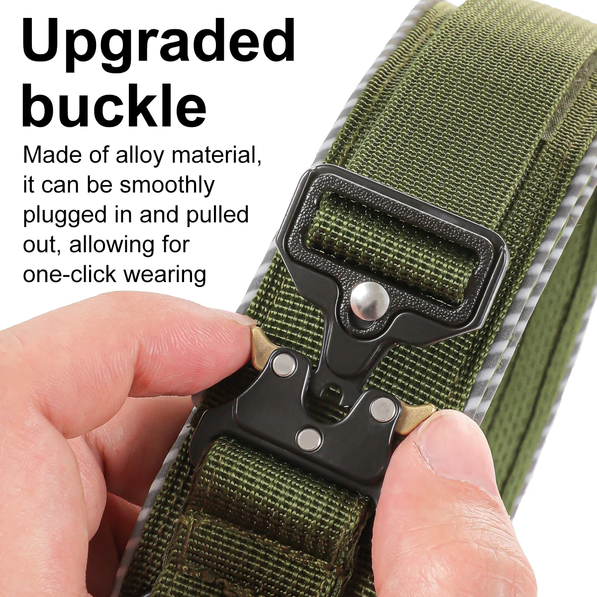 Coleira Tática para Cães de Nylon com Alça de Controle Ajustável - Imagem 6