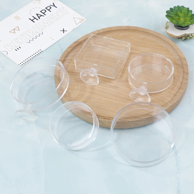 Alimentador de Aquário Redondo de Acrílico Transparente para Peixes e Camarões - Imagem 5