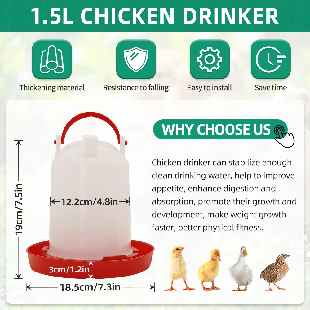 Comedouro e Bebedouro Farmore para Aves 1,5 kg/L Plástico Leve - Imagem 2
