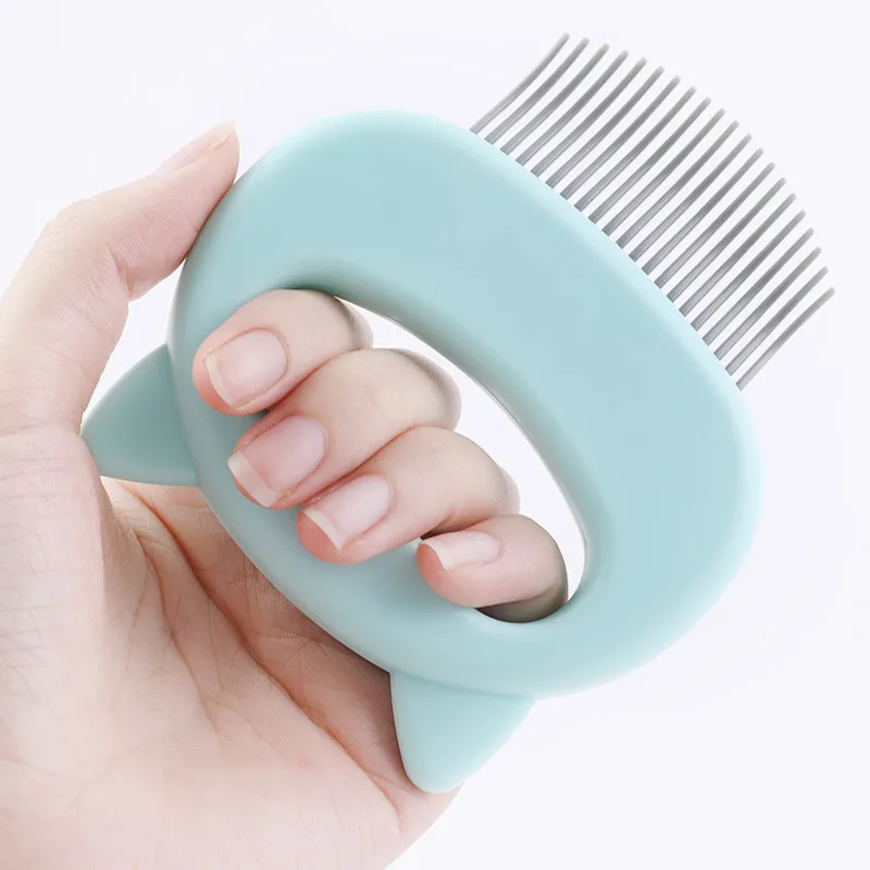 Escova de Grooming para Gatos de Plástico Durável com Massagem Suave - Imagem 3