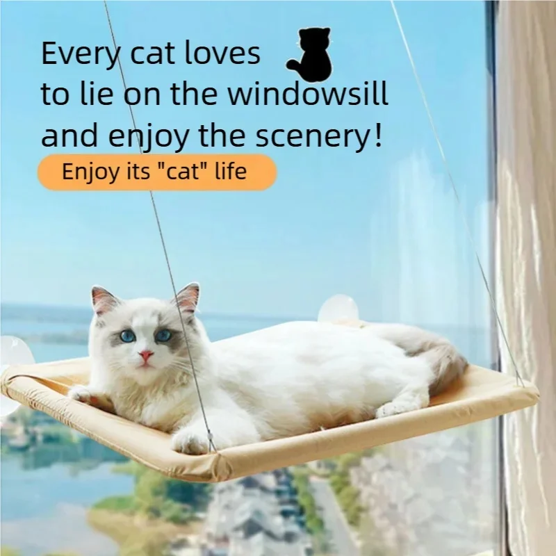 Cama Suspensa para Gatos de Janela com Fixação Segura para Sol e Paisagem - Image 2