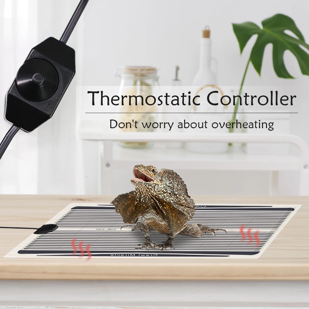 Tapete Aquecedor para Répteis com Termostato Ajustável 0-40℃ - Imagem 5