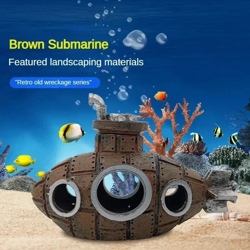 Ornamento de Resina para Aquário Submarino 12x6x9 cm - Imagem 4