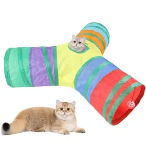 túnel dobrável para gatos coelhos cobaia