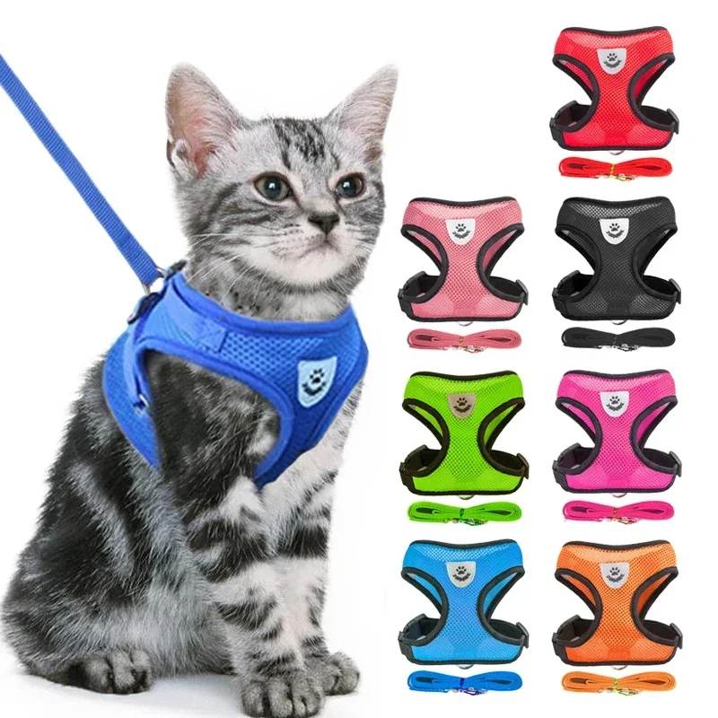 coleira peitoral ajustável para cães e gatos