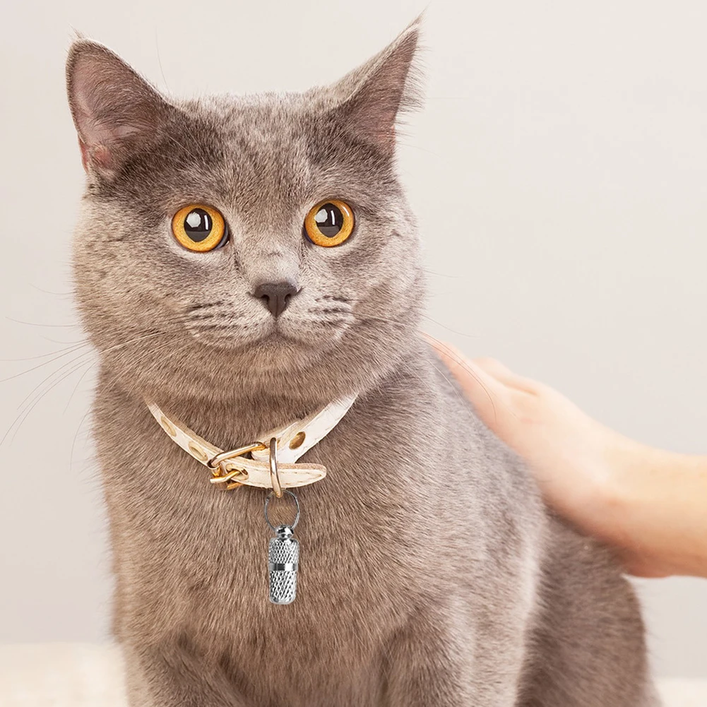 Pingente de Identificação para Cães e Gatos de Latão 8x21mm com Papel Interno - Imagem 2