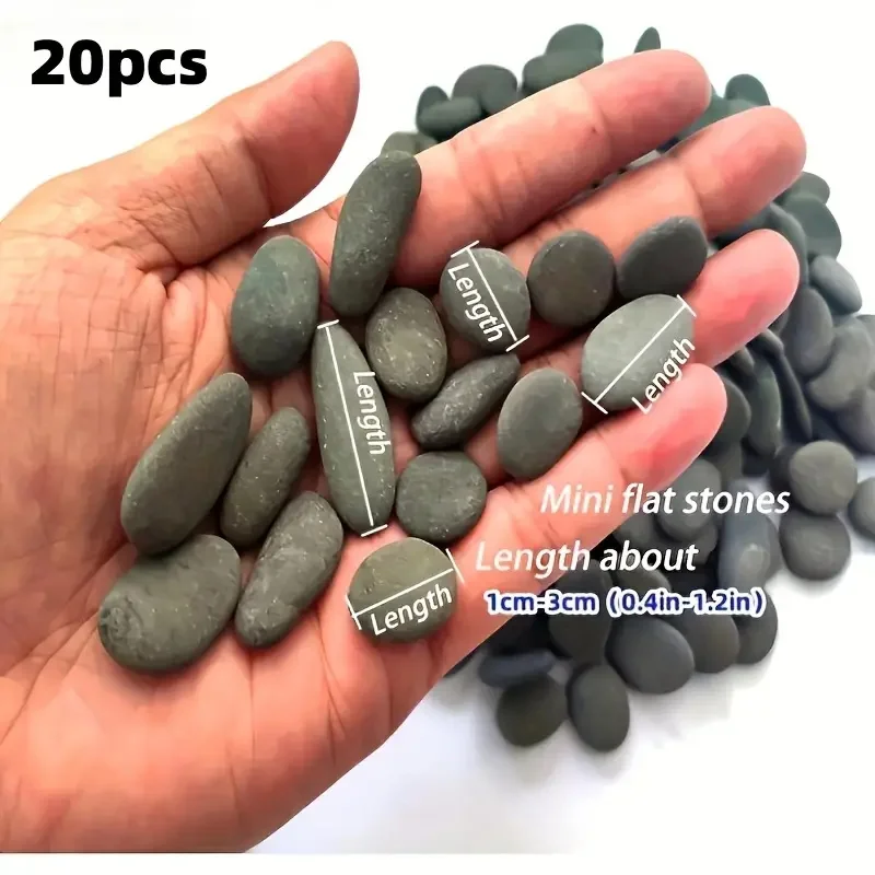 Pedras de Rio para Aquário 20 Peças Acinzentado-Preto para Decoração - Imagem 6