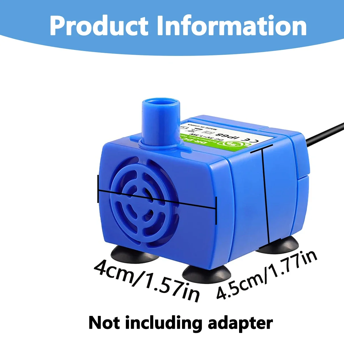 Bomba USB para Fonte de Água Pet 1,5 W com Proteção contra Nível Baixo - Image 3
